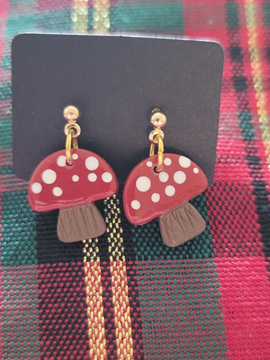 Red mushroom dangles