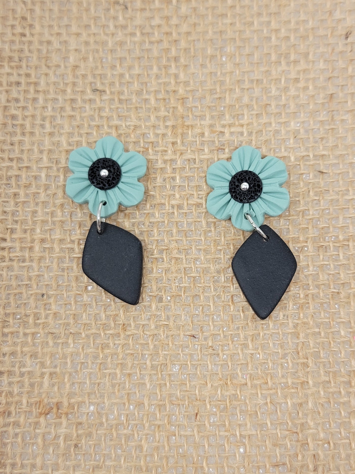 Minty floral dangles