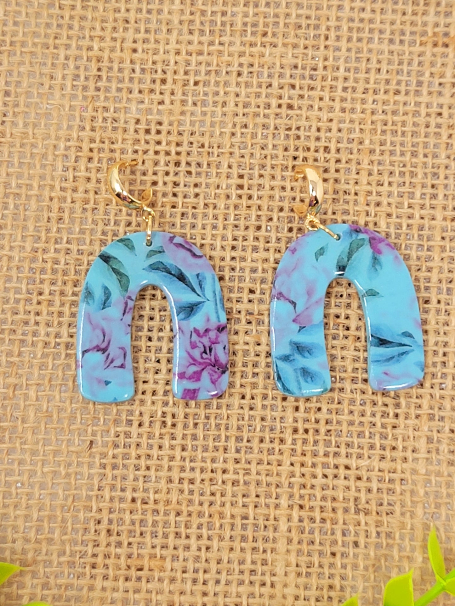 Blue floral arches