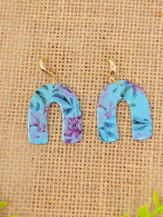 Blue floral arches