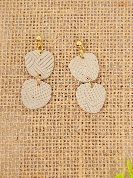 Textured tan dangles