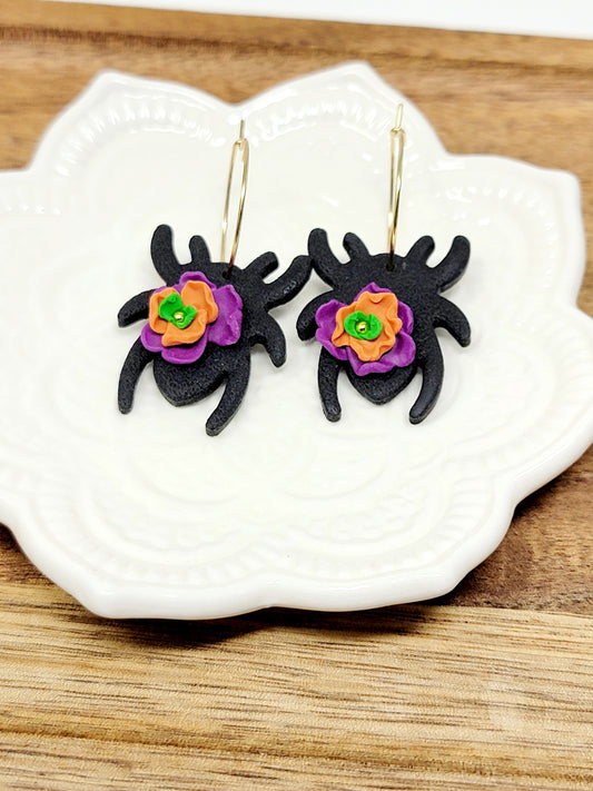 Floral spider hoops