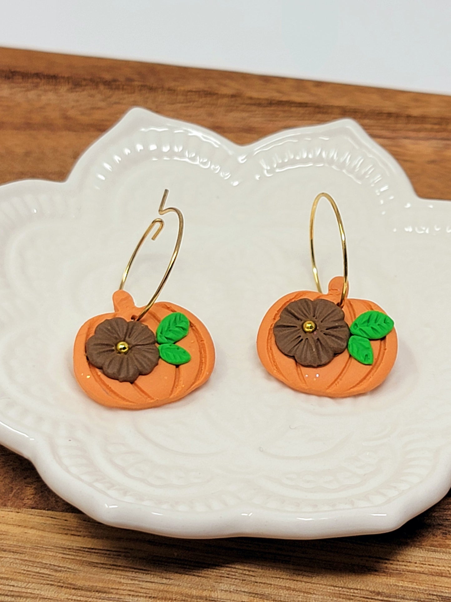 Floral pumpkin hoops