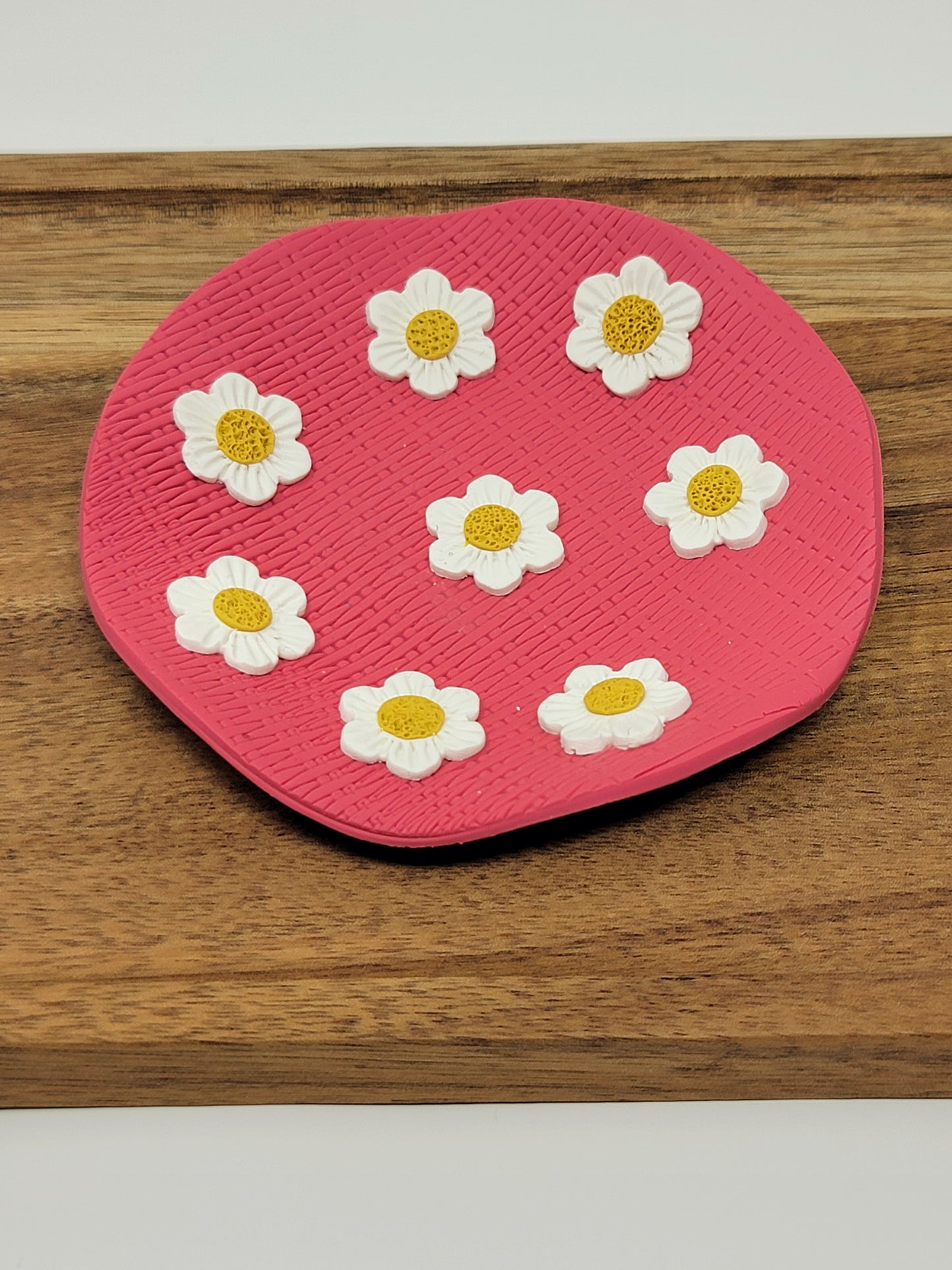Floral pink trinket dish
