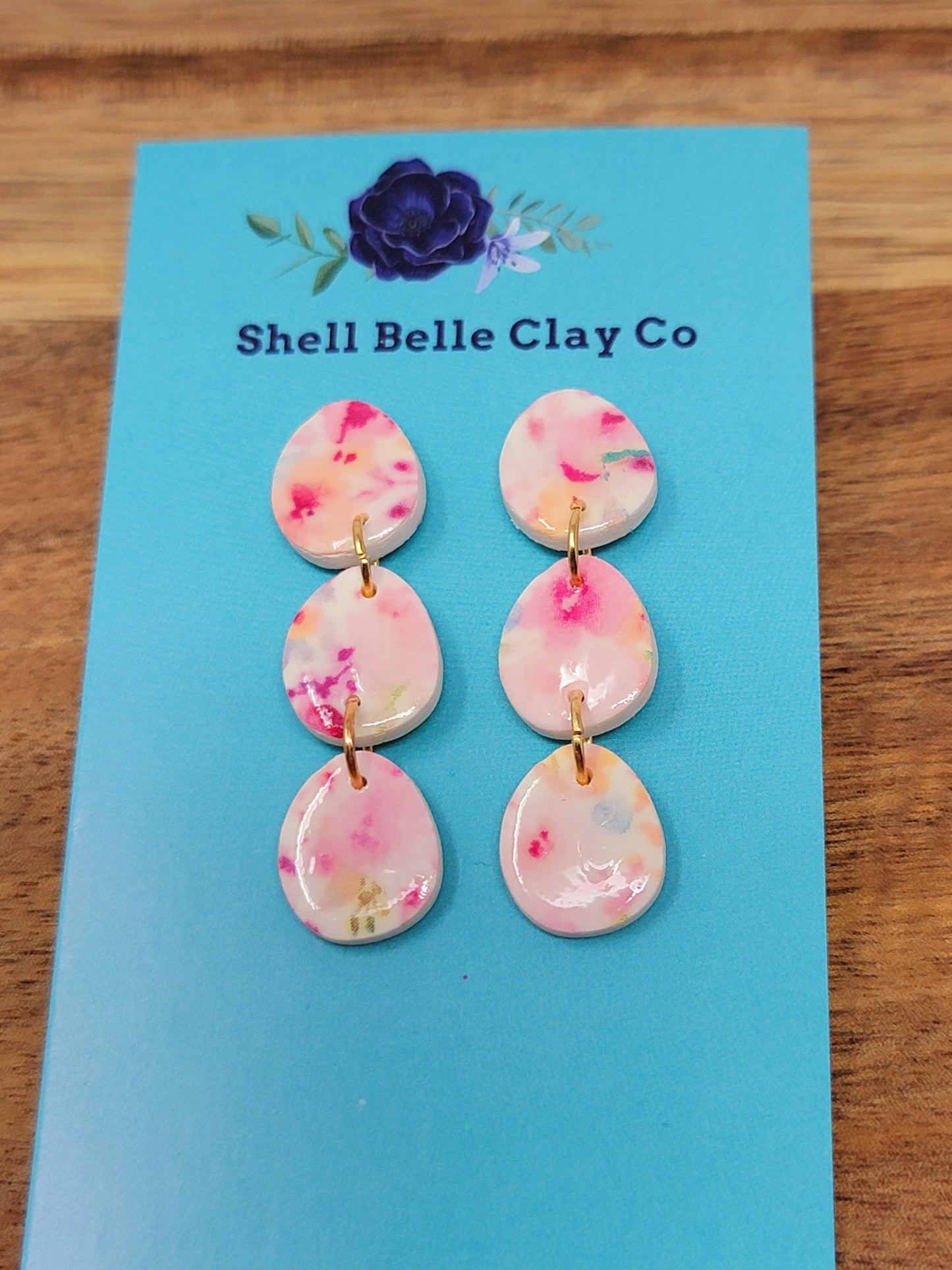 Floral easter egg dangles