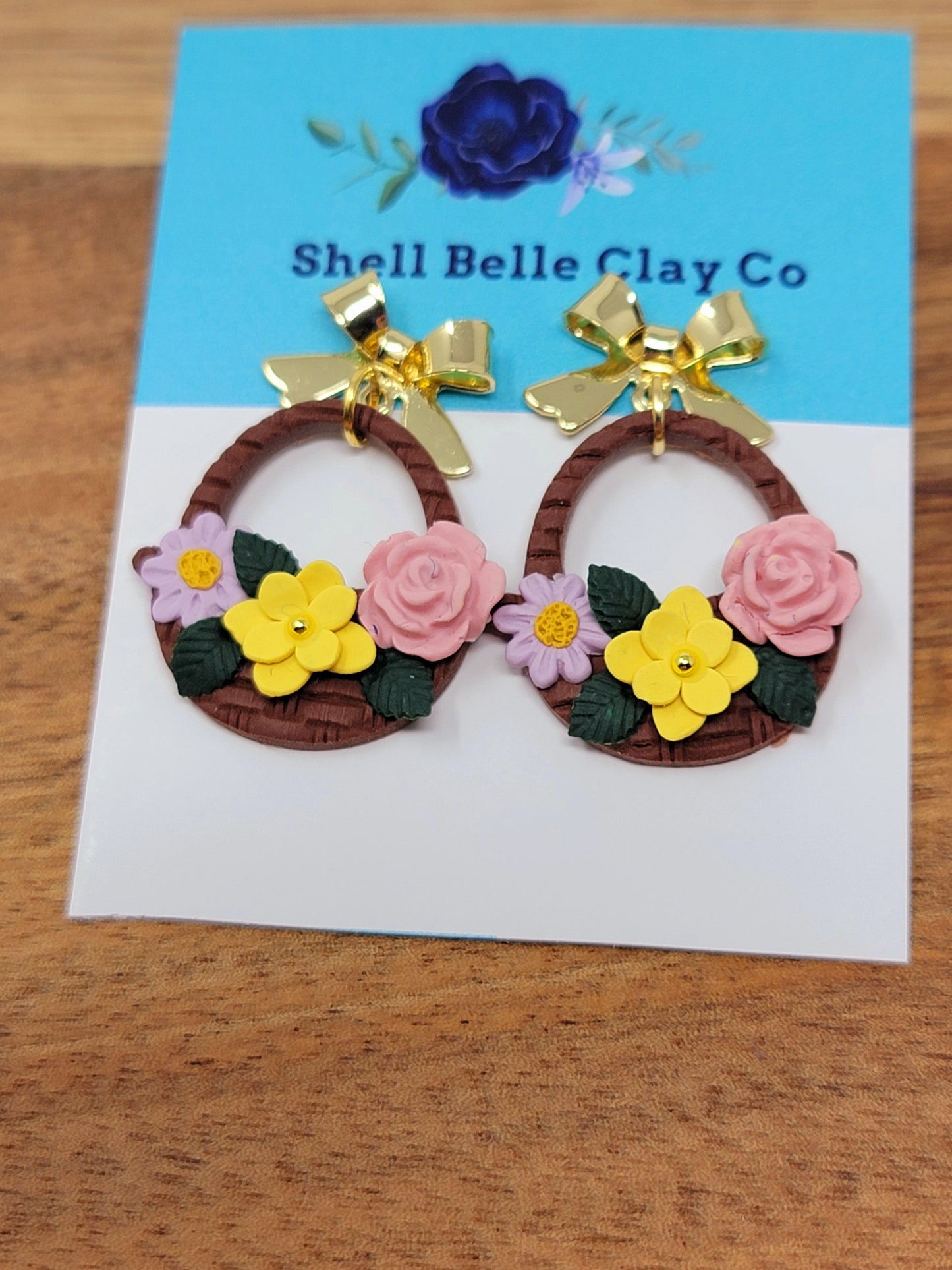 Flower easter basket dangles