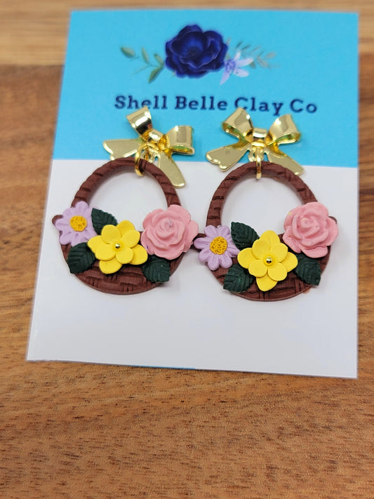 Flower easter basket dangles