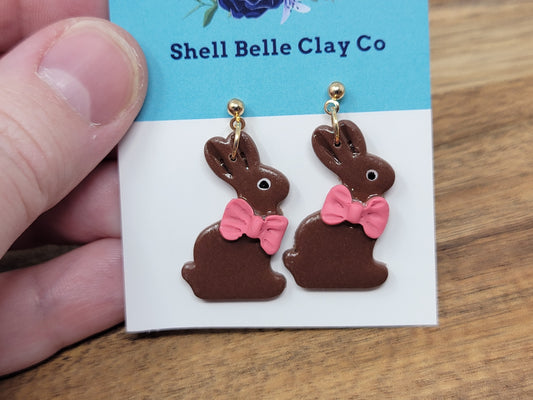 Milk chocolate bunny dangles