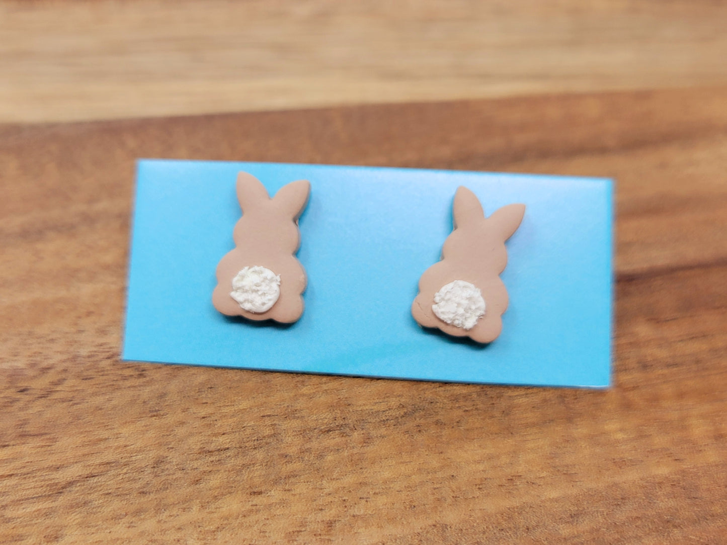 Bunny with puffy tail studs