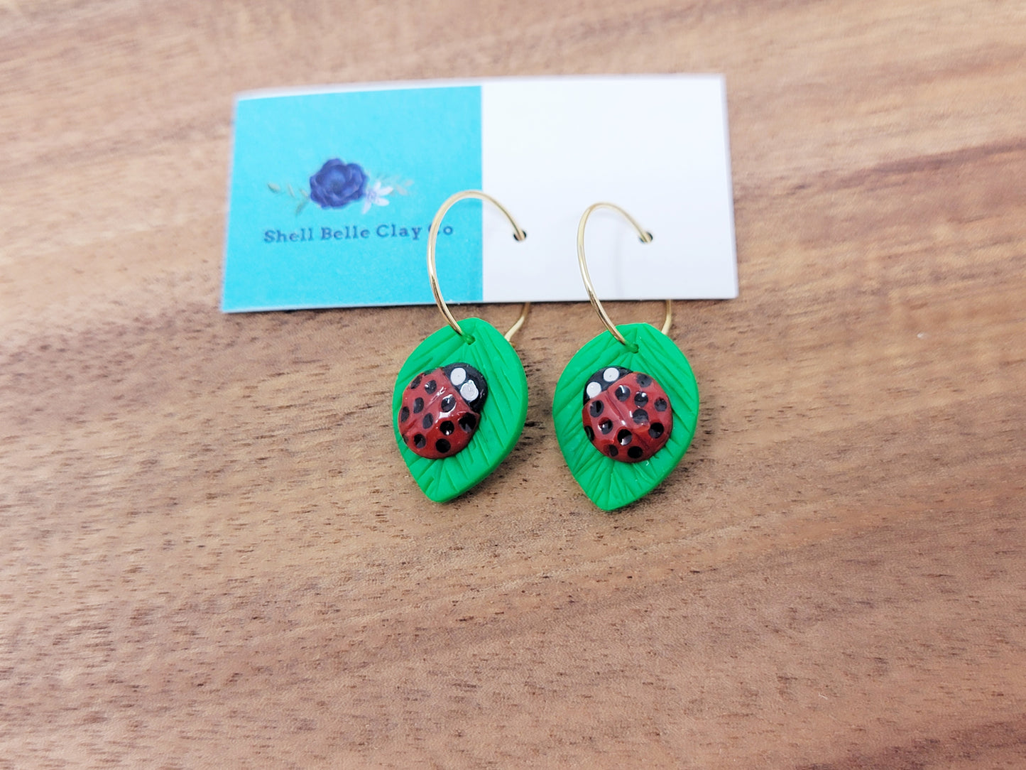 Ladybug on a leaf hoops