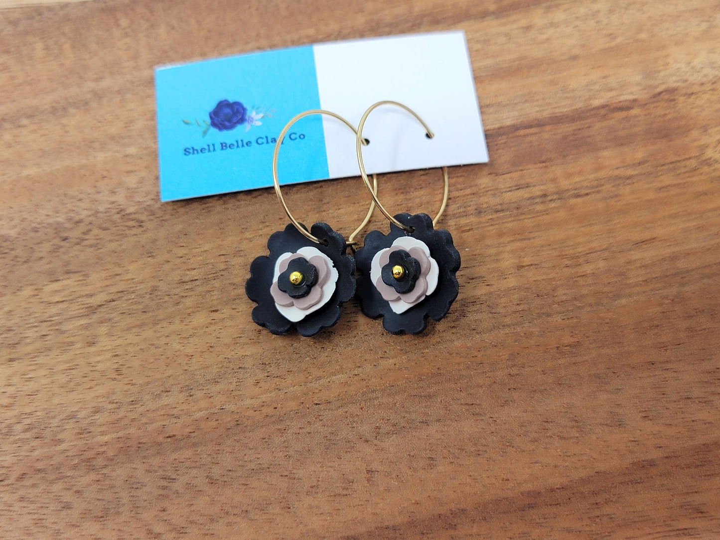 Multicolored flower hoops