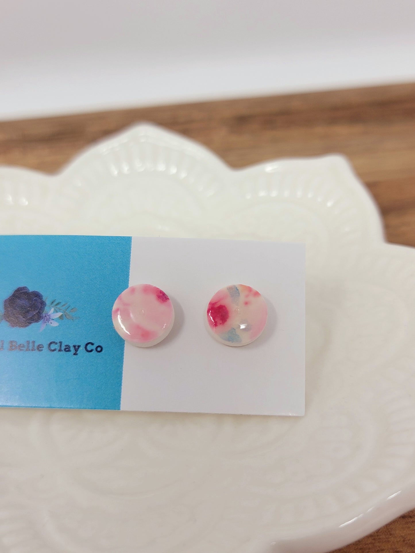 Mini floral round studs