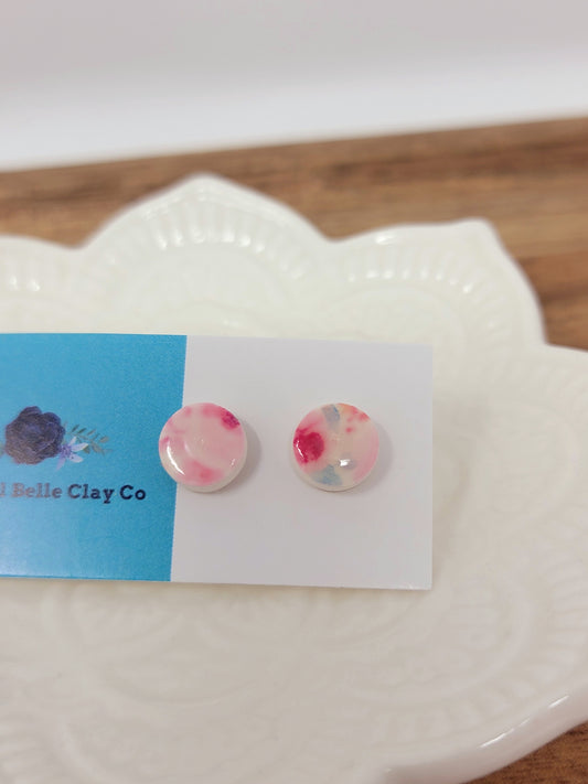 Mini floral round studs