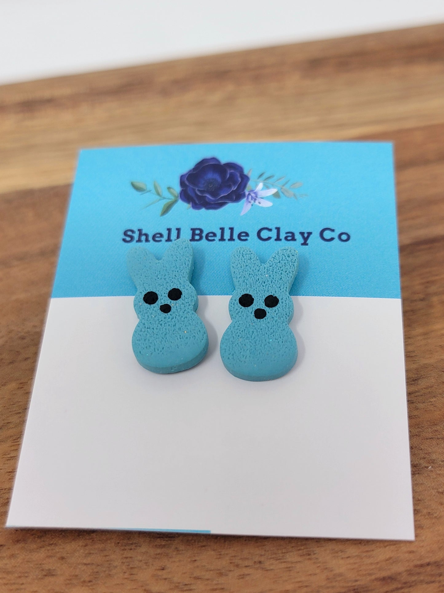 Blue peeps studs