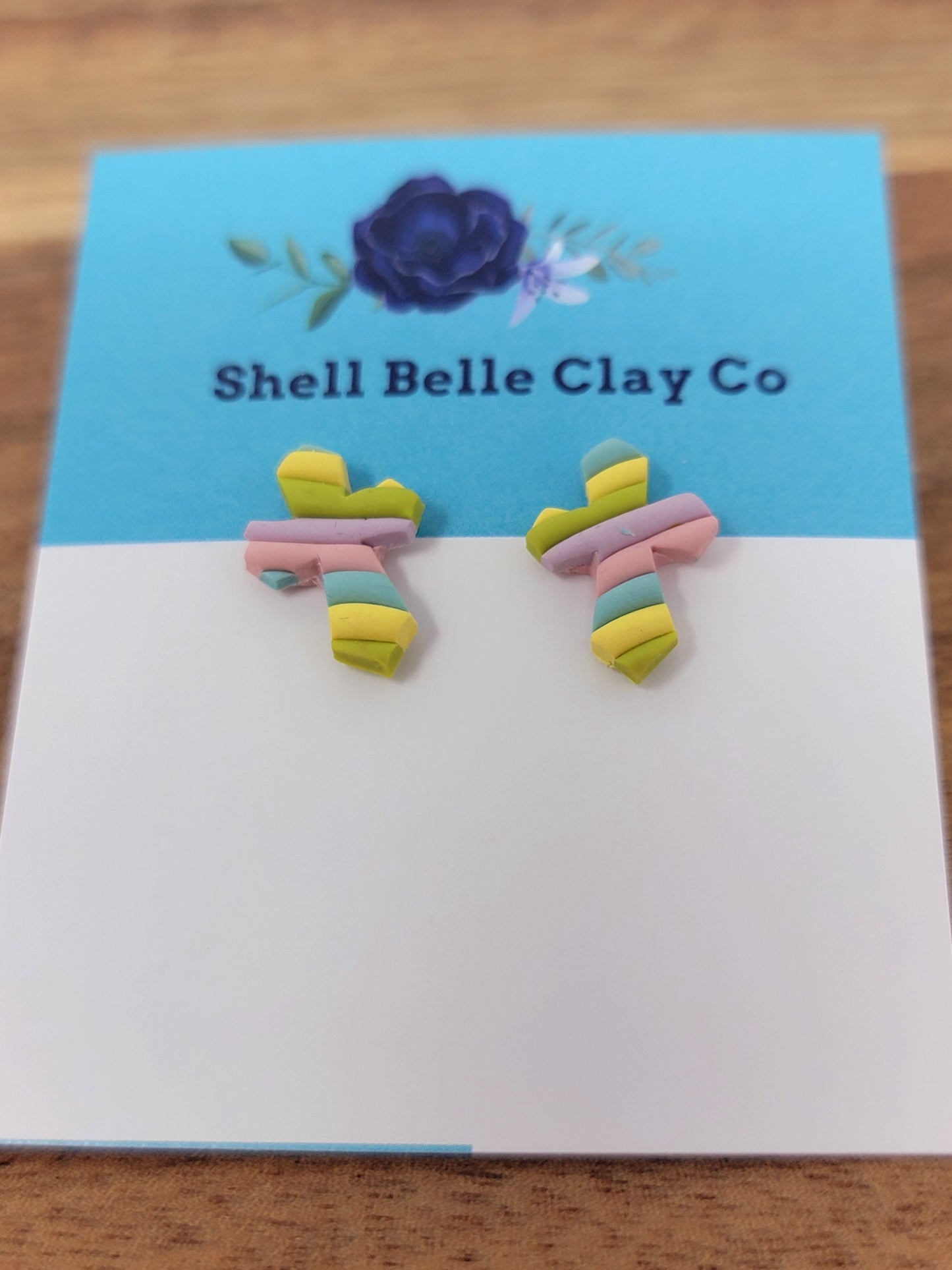 Pastel striped cross