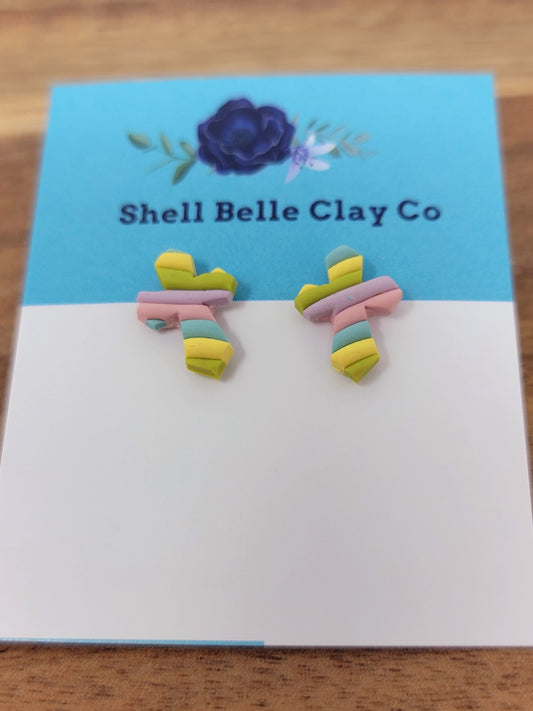 Pastel striped cross