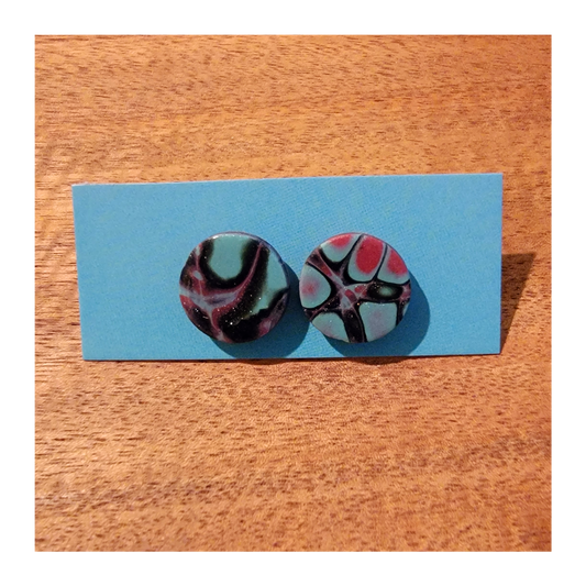 Multicolored shimmery studs