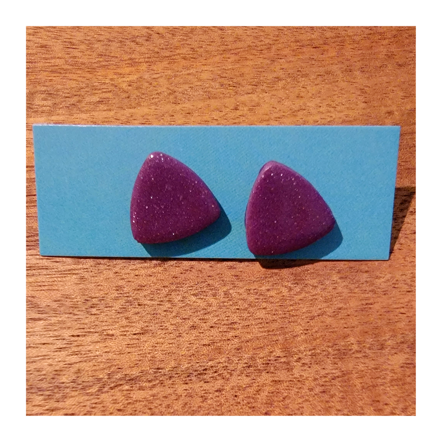 Shimmery purple studs