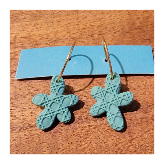 Textured abstract shape hoops