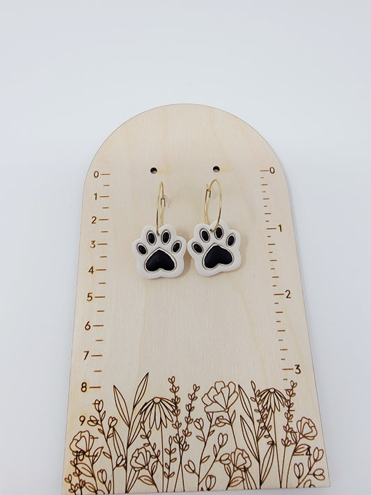 White puppy paws hoops