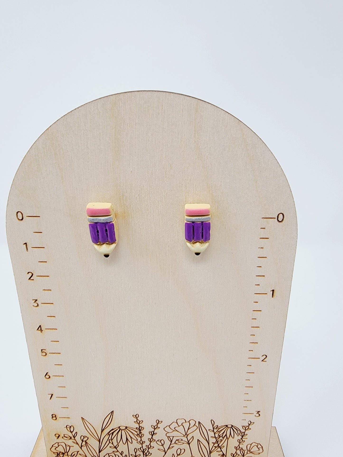 Purple pencil studs