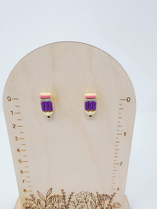 Purple pencil studs