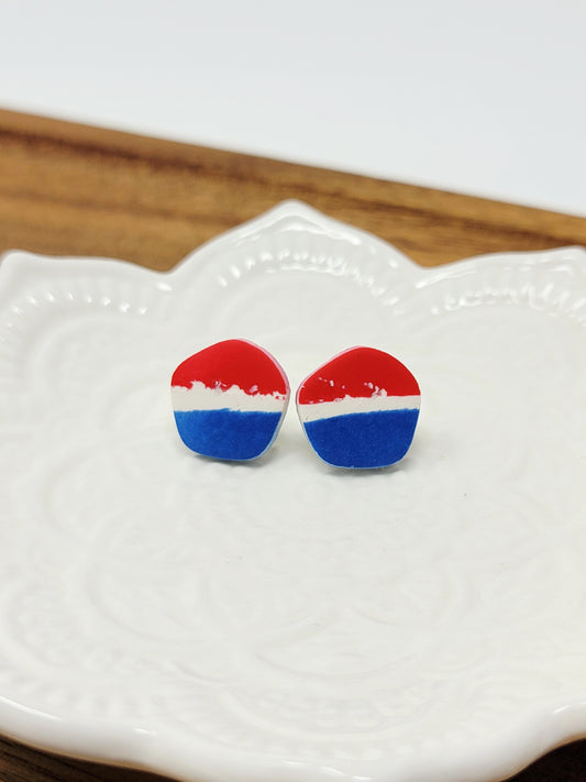 Red white & blue studs