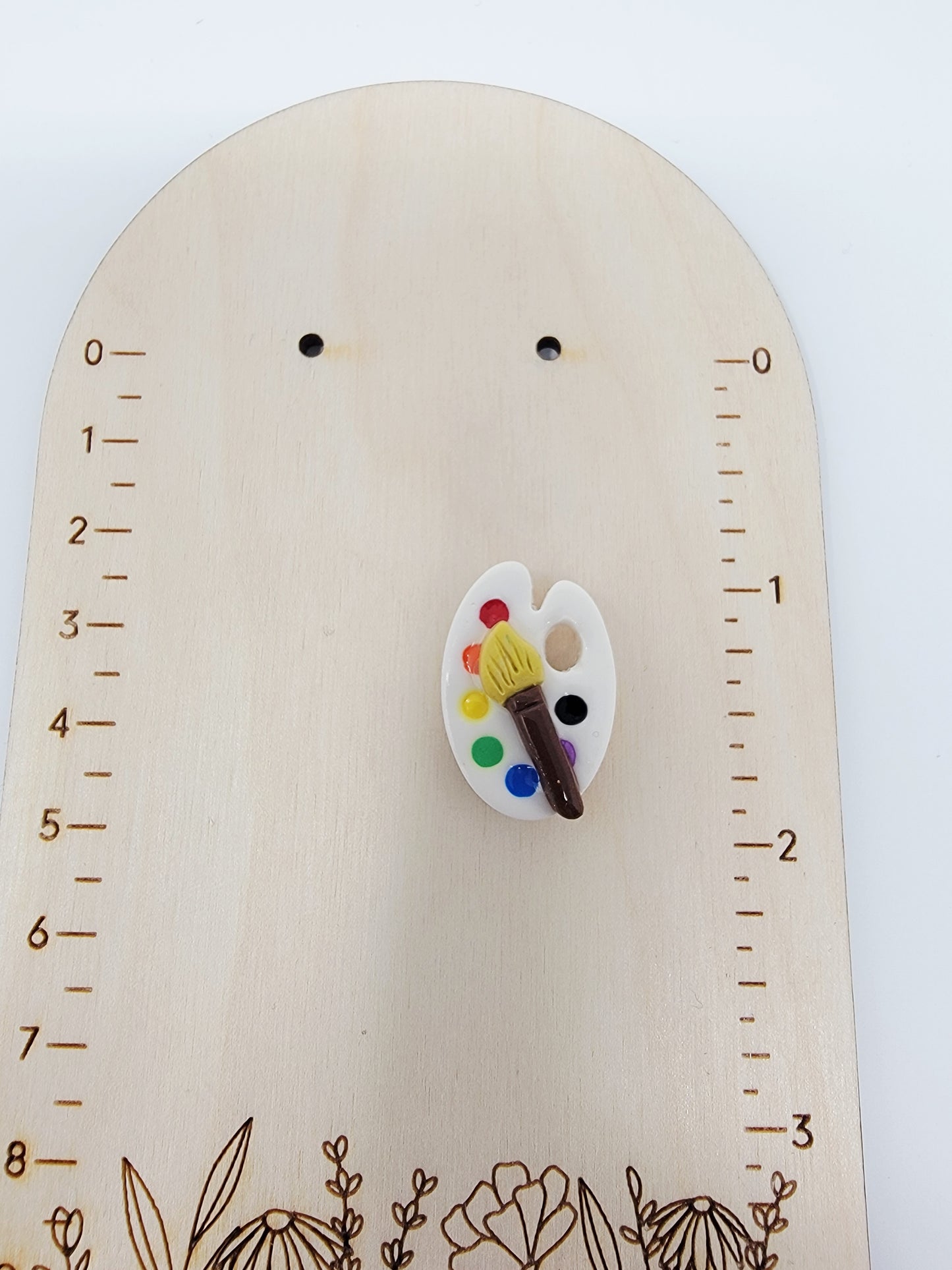 Paint pallet & brush magnet