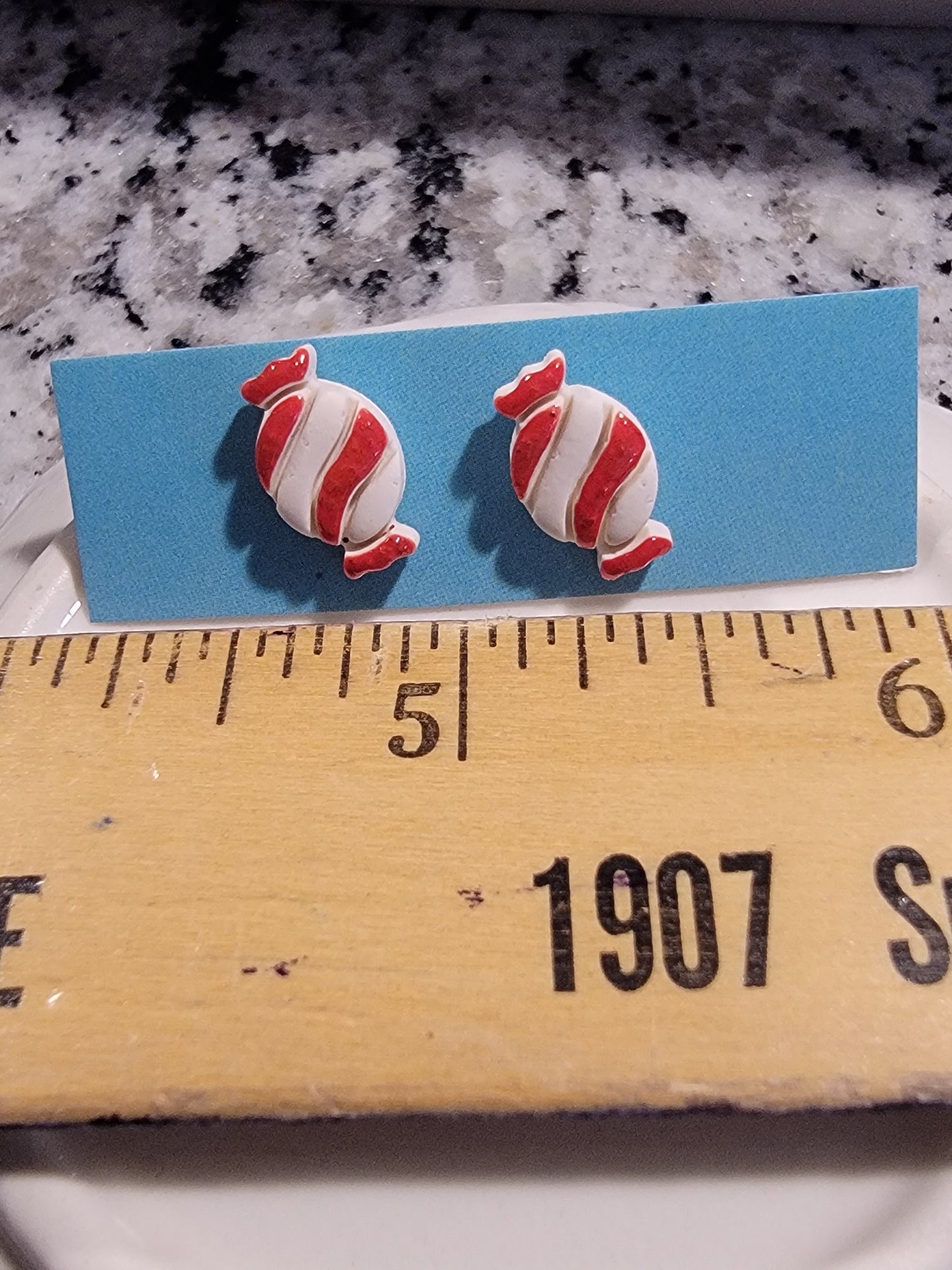 Peppermint candy studs