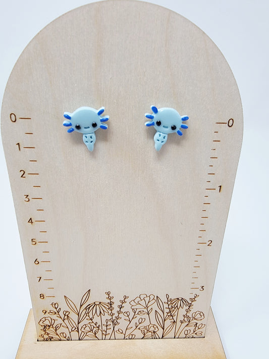 Blue axolotl studs