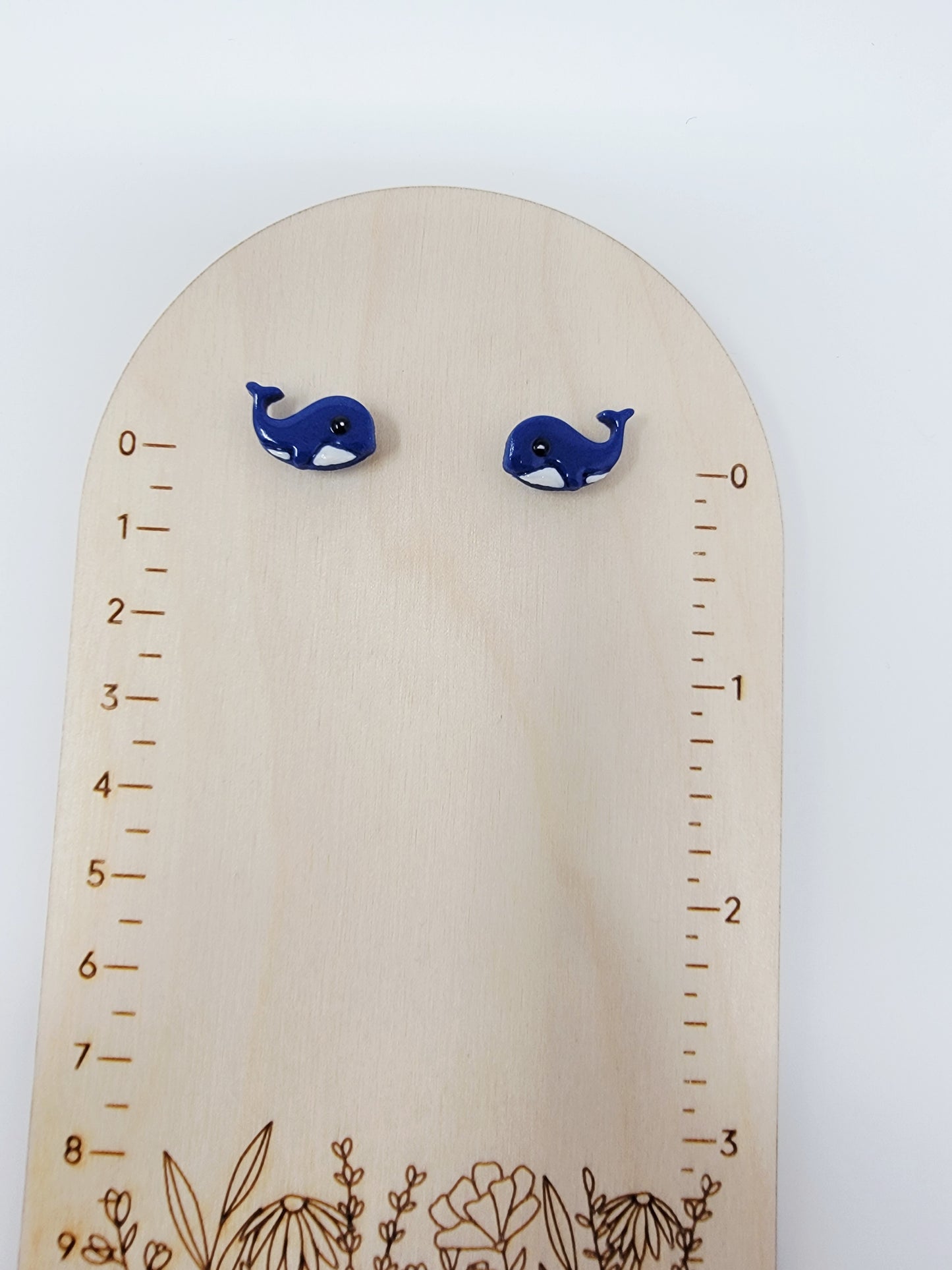 Blue whale studs