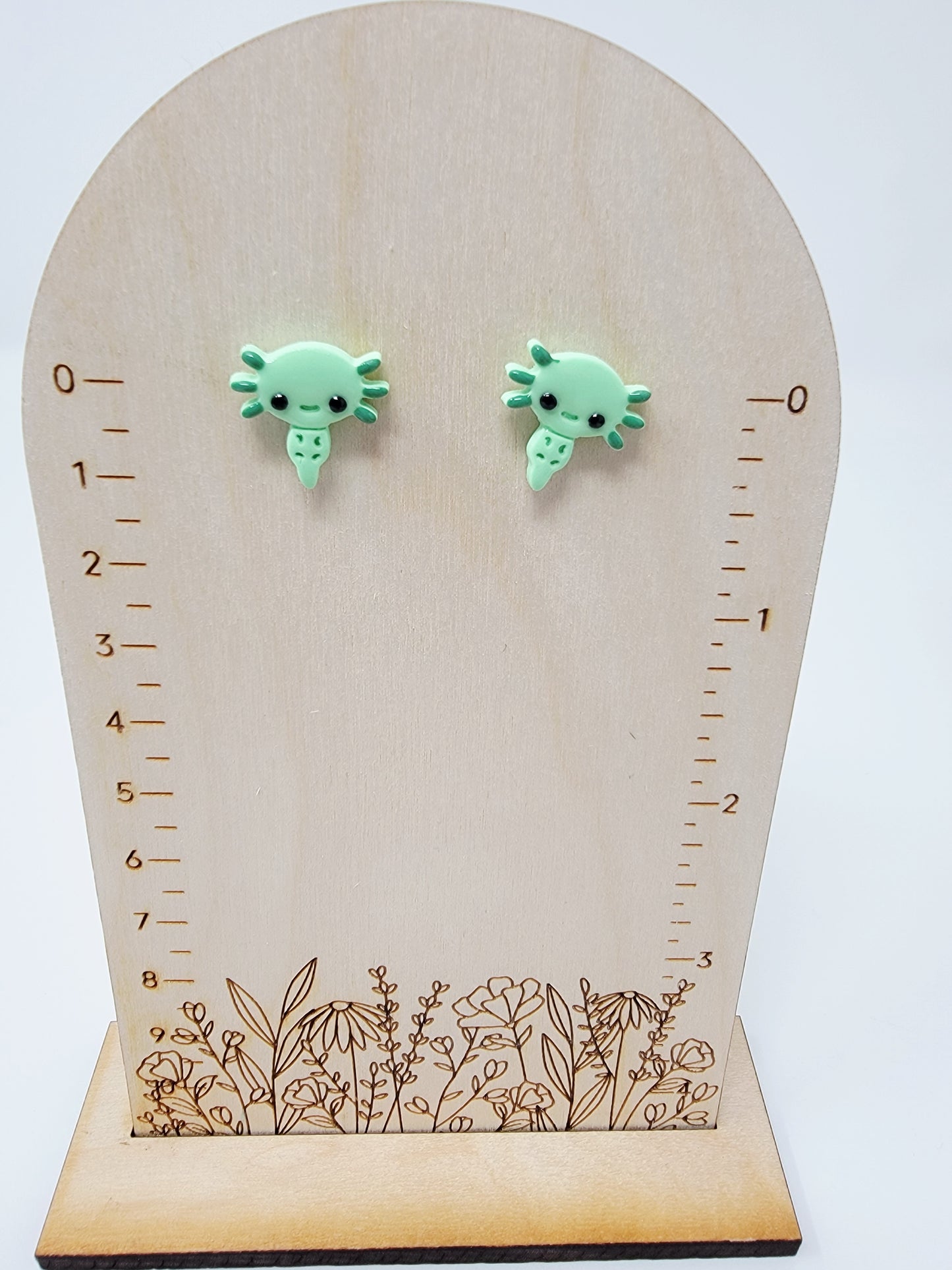Green axolotl studs