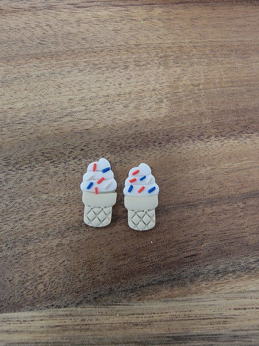 Red white& blue vanilla cone studs