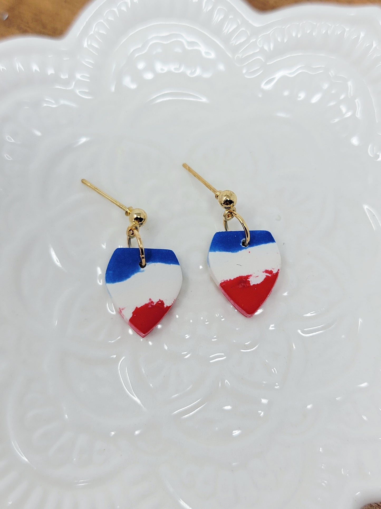 Red white & blue small dangles