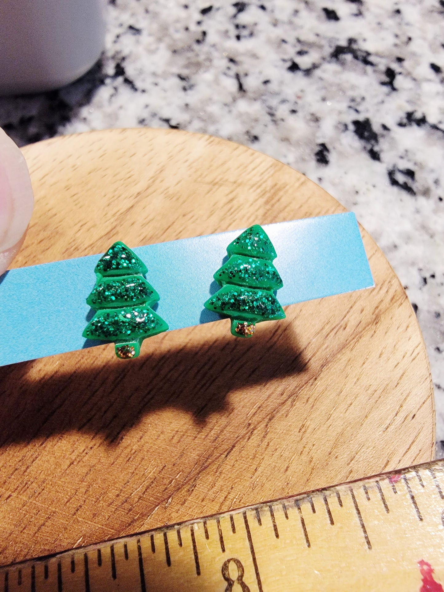 Mini christmas tree studs