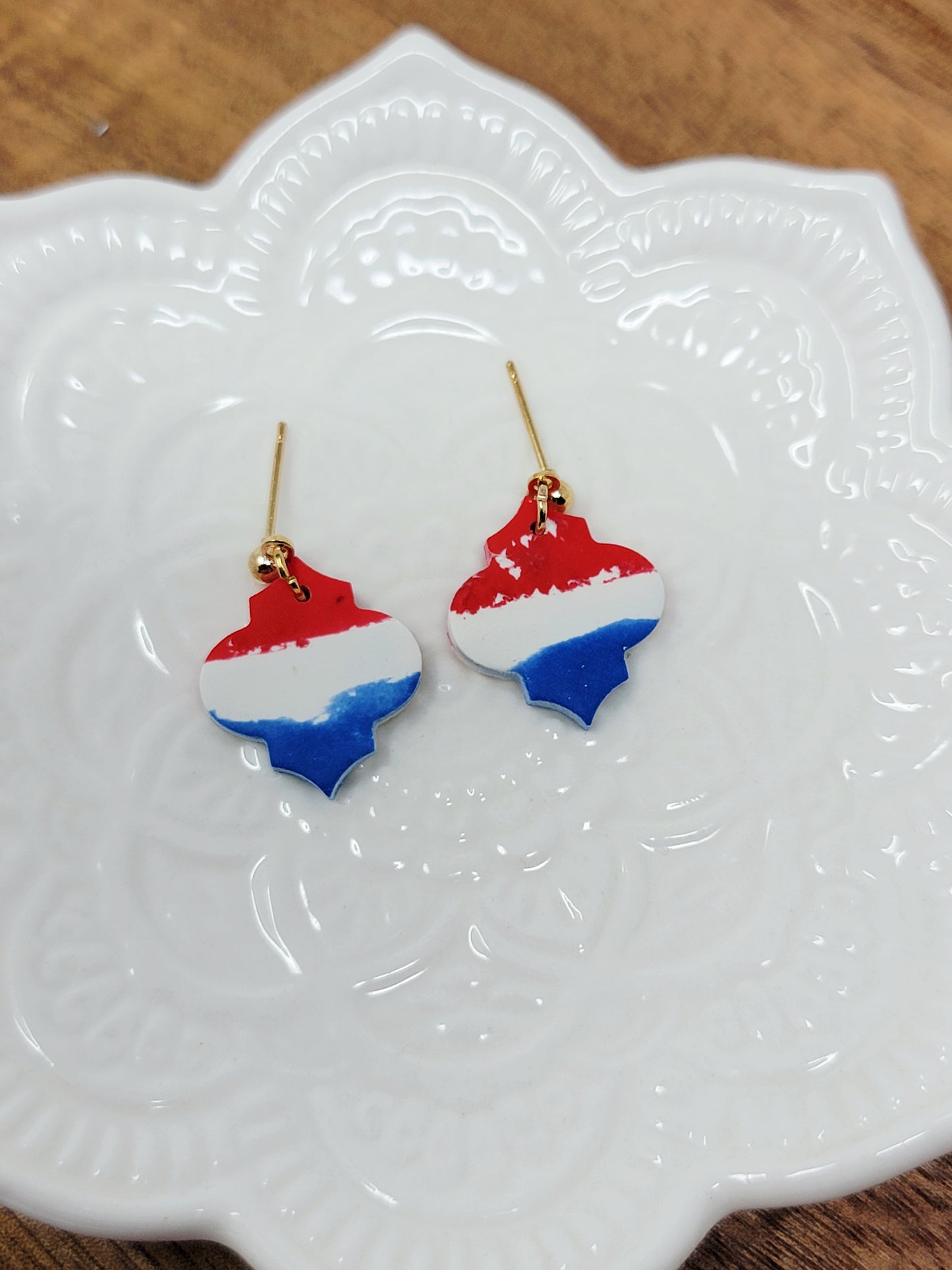 Red white & blue dangles