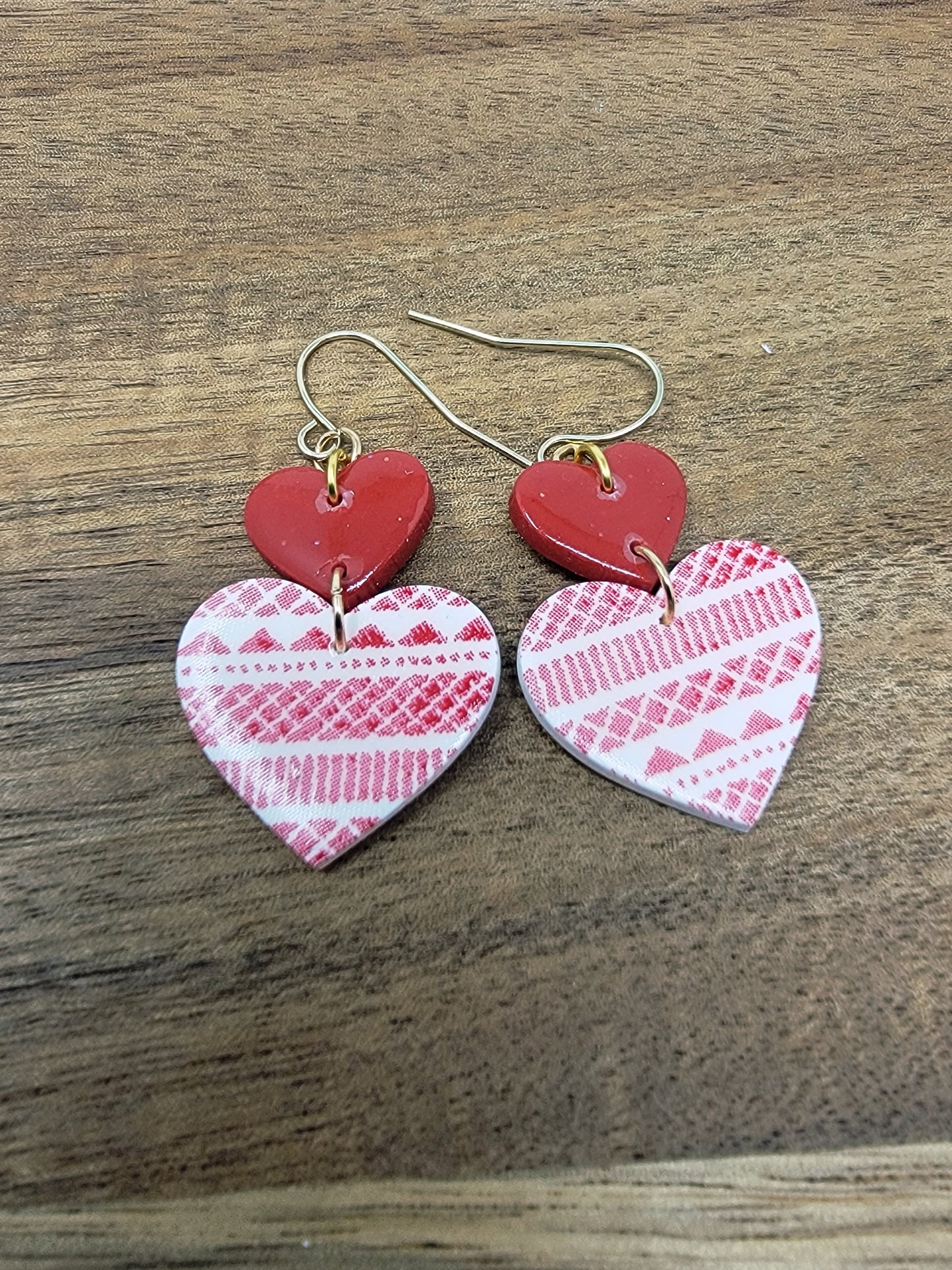 Stacked heart dangles