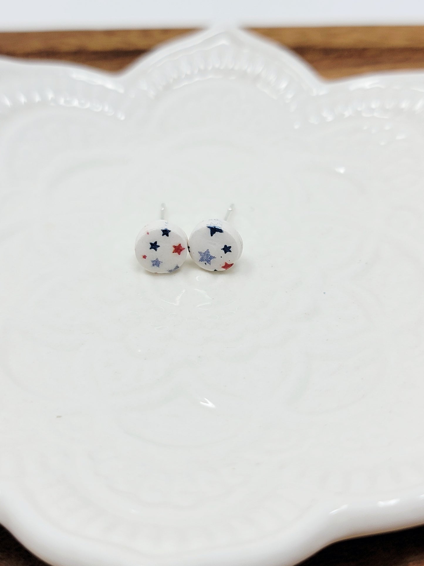 Red white & blue star mini studs