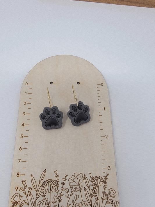 Gray puppy paws hoops