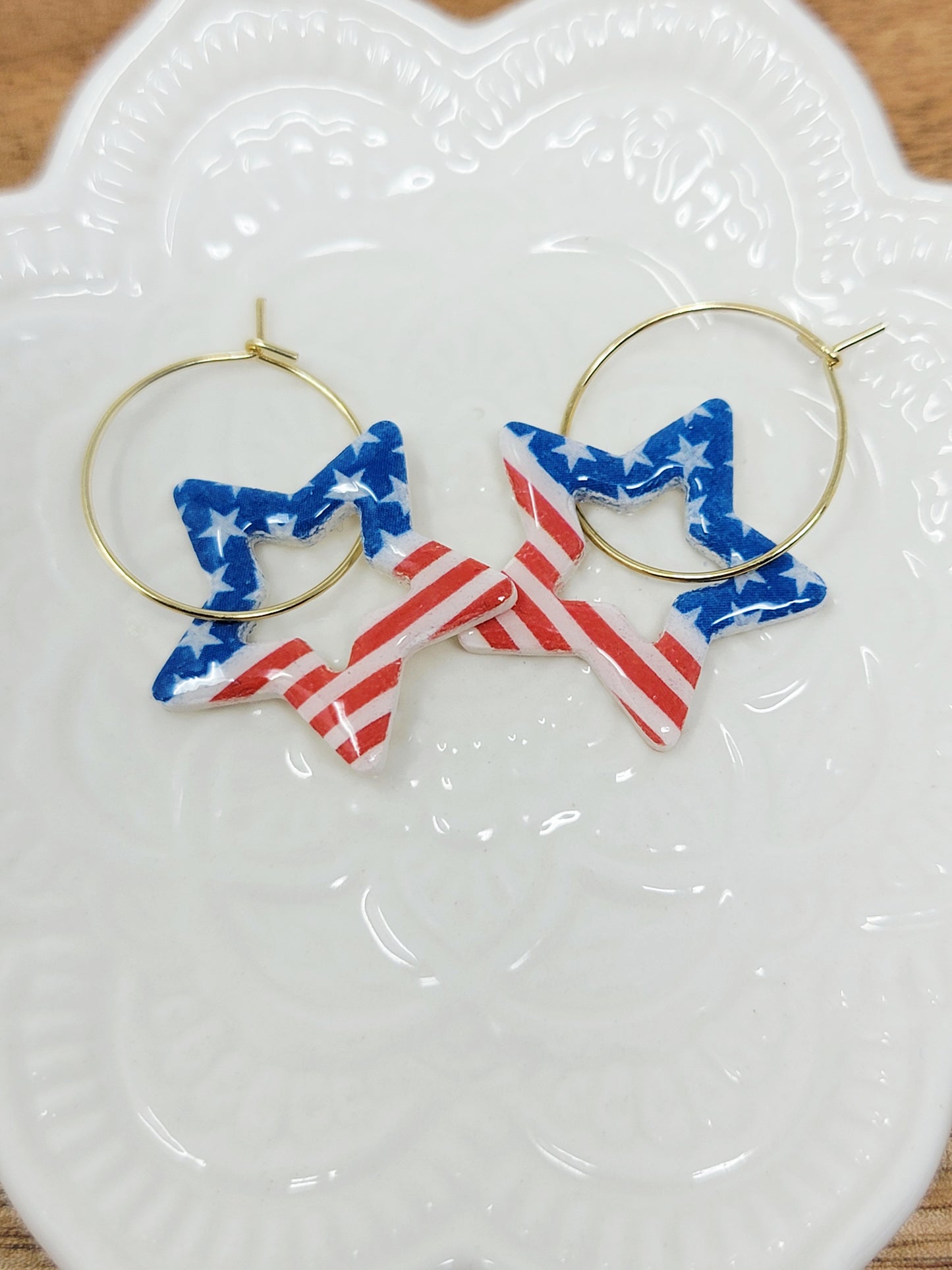 USA flag star hoops