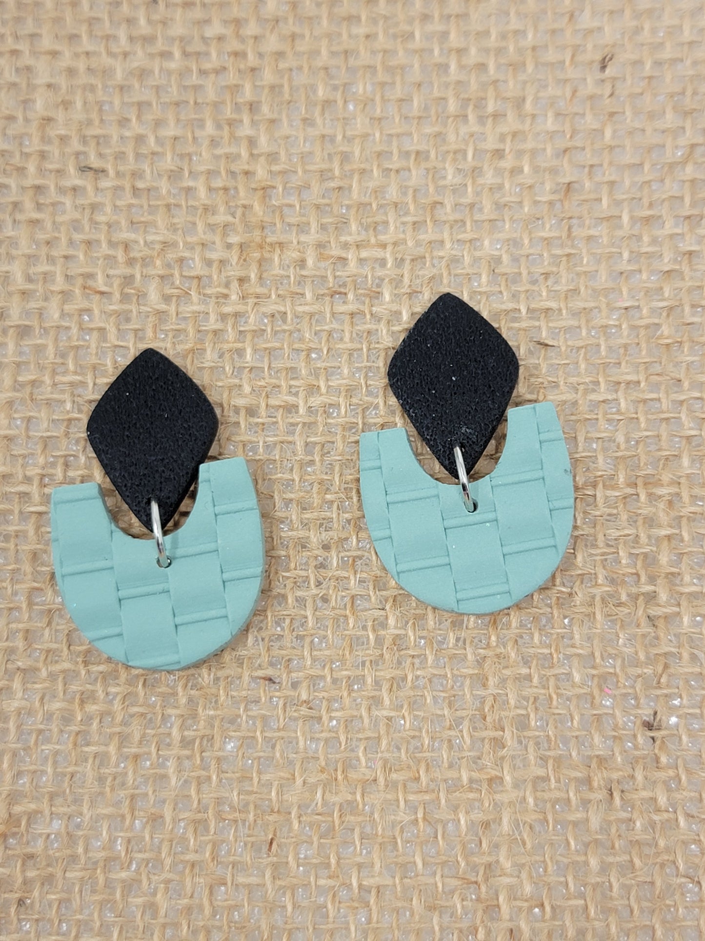 Black and mint dangles