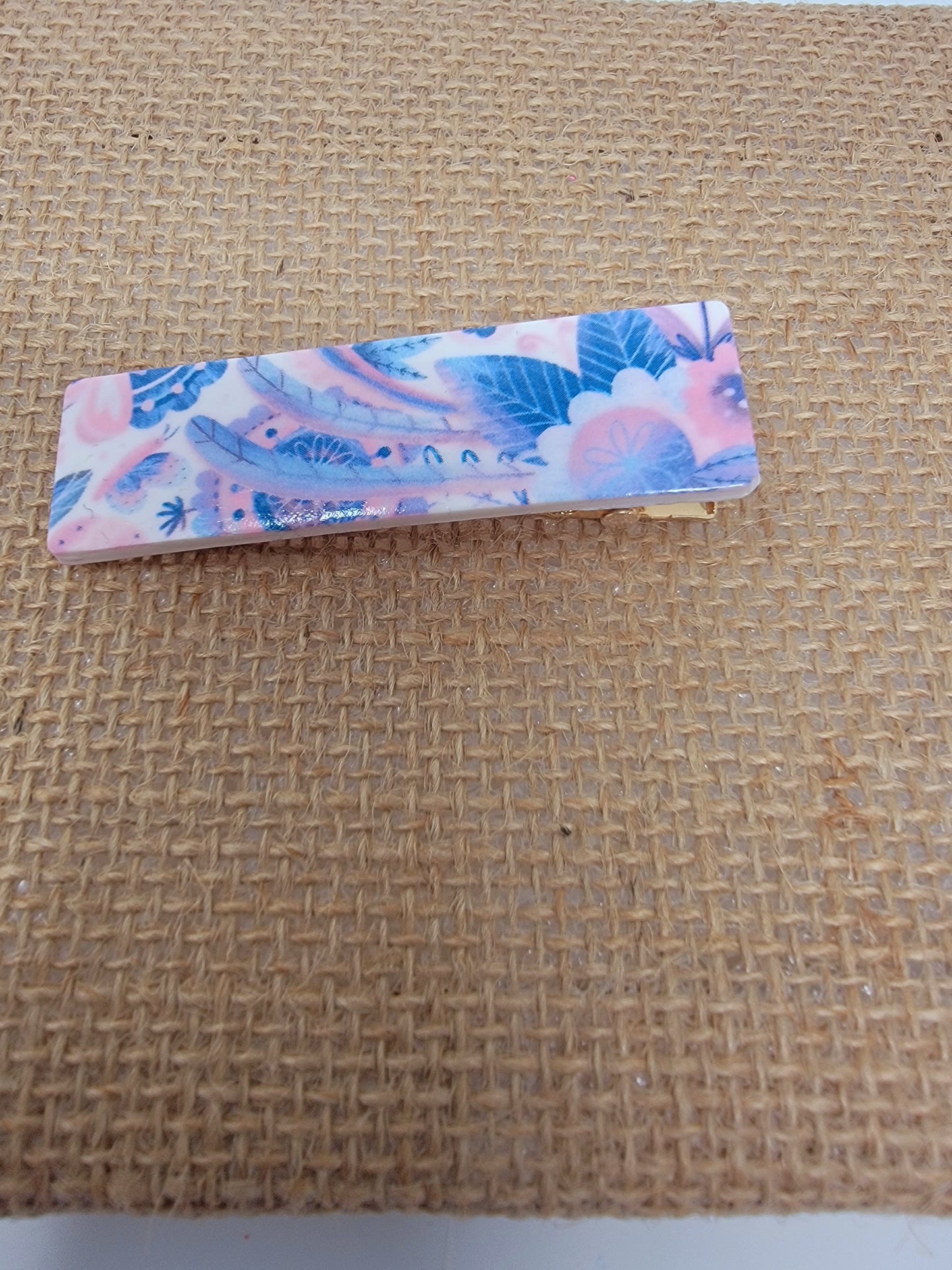 Floral design 2.5 inch hairclip