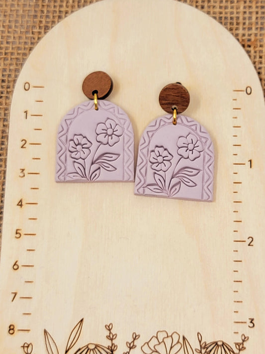 Light purple floral stamp arches