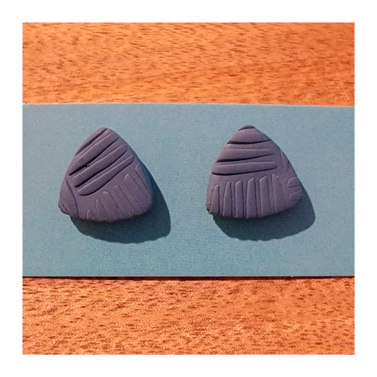 Textured blue studs