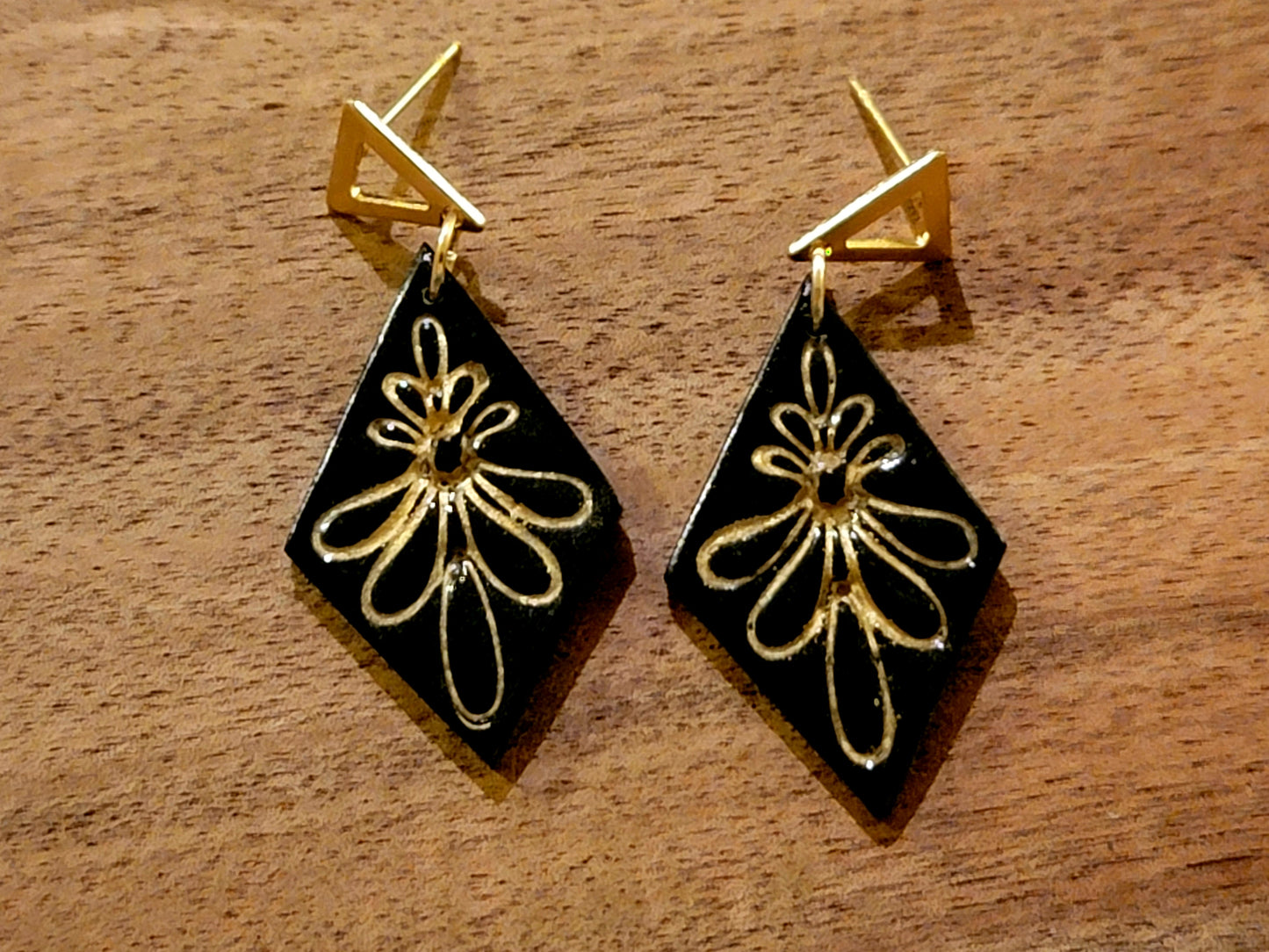 Black & gold fancy dangles