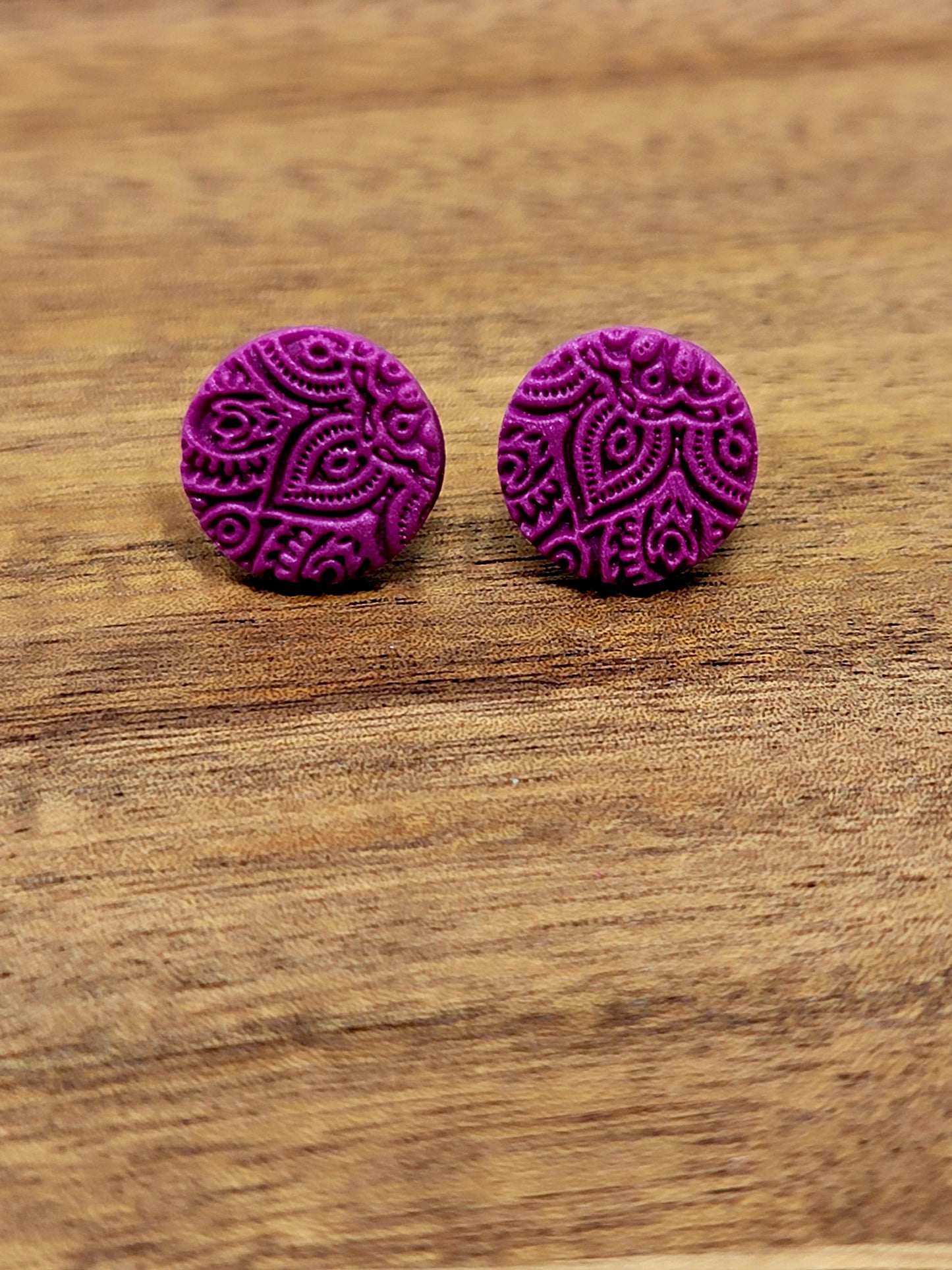 Purple textured studs