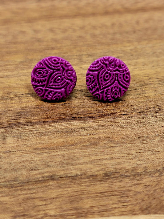 Purple textured studs