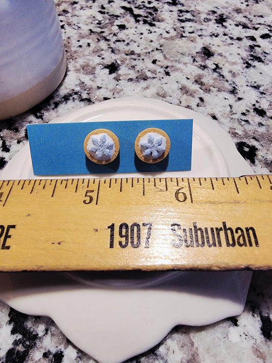 Sugar cookie with snowflake studs