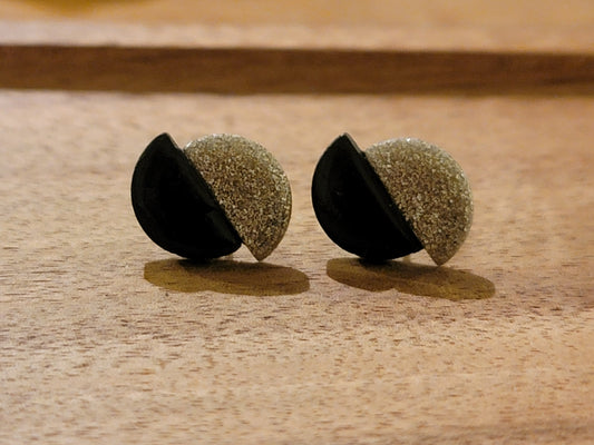 Black& silver studs