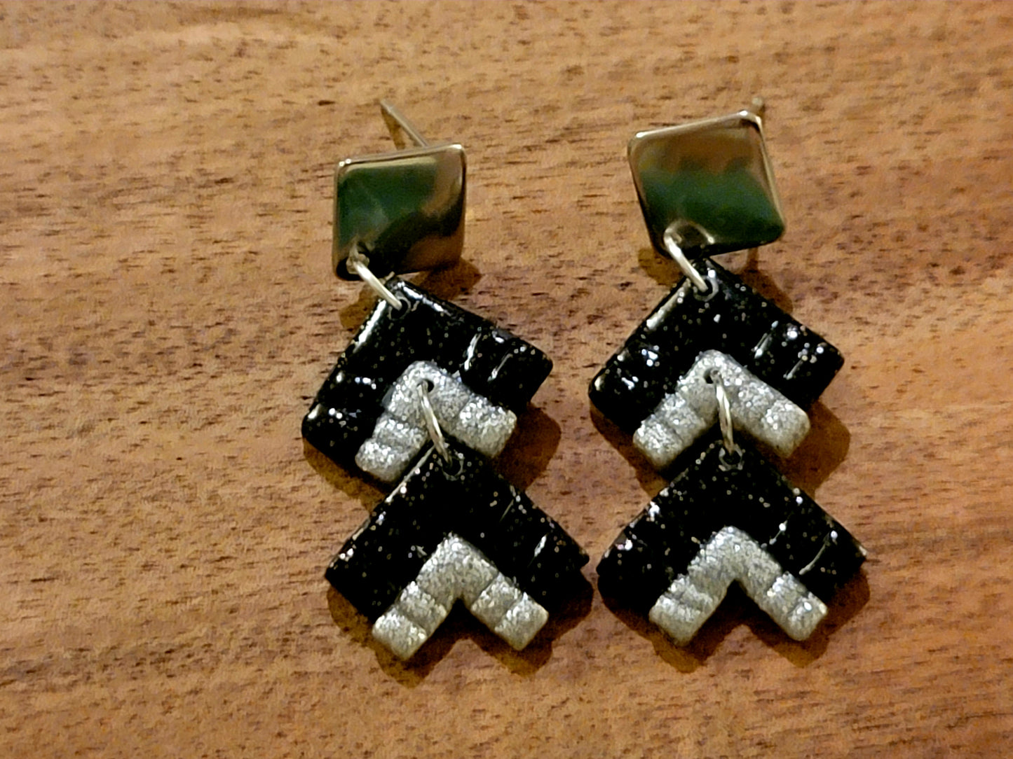 Black& silver dangles